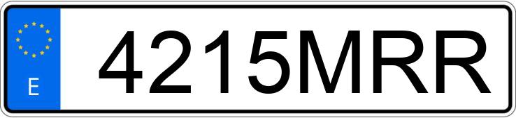Numer rejestracyjny 4215MRR posiada MG HS Numer rejestracyjny 4215MRR posiada MG HS