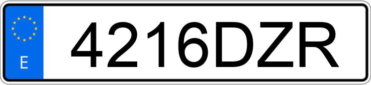 Numer rejestracyjny 4216DZR posiada VOLKSWAGEN GOLF