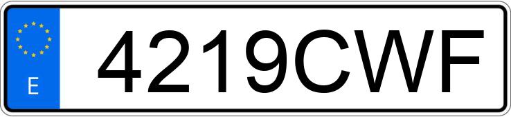 Numer rejestracyjny 4219CWF posiada RENAULT CLIO