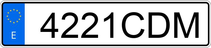 Numer rejestracyjny 4221CDM posiada PEUGEOT 206