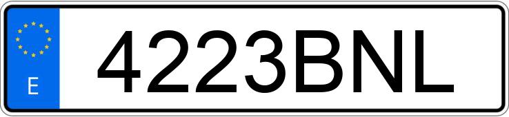 Numer rejestracyjny 4223BNL posiada VOLKSWAGEN PASSAT