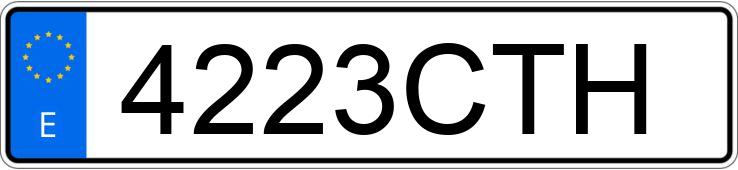 Numer rejestracyjny 4223CTH posiada OPEL ZAFIRA