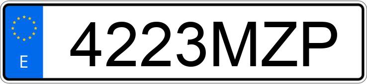 Numer rejestracyjny 4223MZP posiada VOLKSWAGEN TIGUAN ALLSPACE