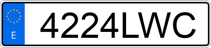 Numer rejestracyjny 4224LWC posiada MAZDA MAZDA3