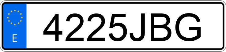 Numer rejestracyjny 4225JBG posiada VOLKSWAGEN GOLF