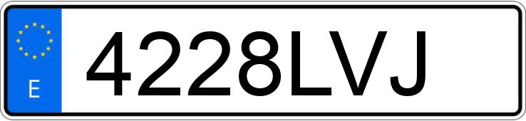 Numer rejestracyjny 4228LVJ posiada VOLKSWAGEN TOURAN