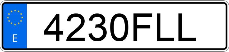 Numer rejestracyjny 4230FLL posiada OPEL CORSA
