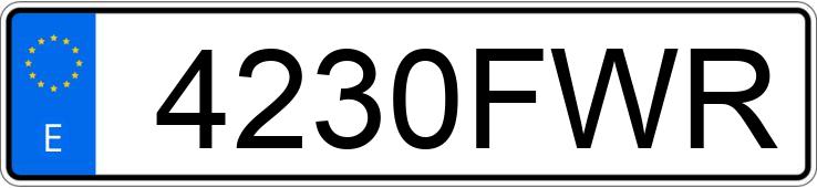 Numer rejestracyjny 4230FWR posiada RENAULT MEGANE