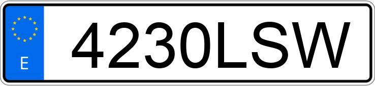 Numer rejestracyjny 4230LSW posiada MERCEDES GLC (253)