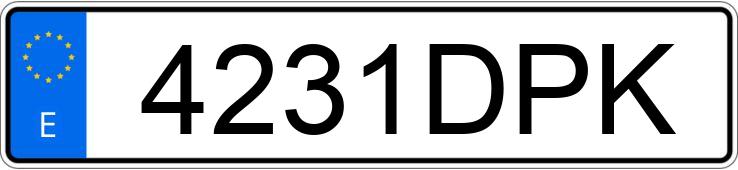 Registreringsnummer4231DPK har VOLKSWAGEN GOLF