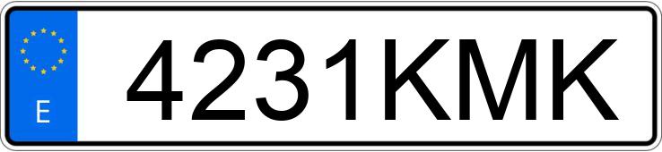 Numer rejestracyjny 4231KMK posiada VOLKSWAGEN GOLF