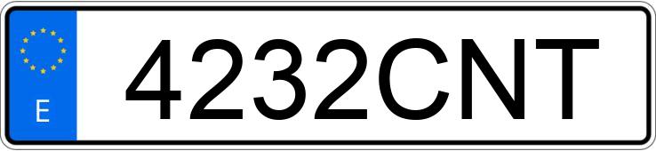 Numer rejestracyjny 4232CNT posiada VOLKSWAGEN GOLF