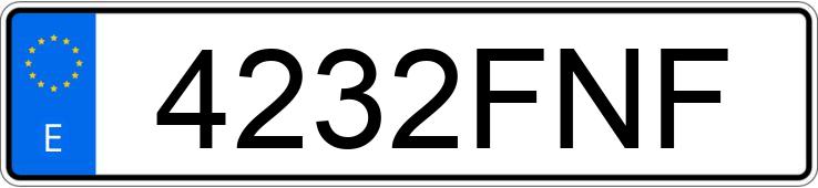 Numer rejestracyjny 4232FNF posiada VOLKSWAGEN PASSAT