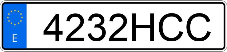 Numer rejestracyjny 4232HCC posiada PEUGEOT PARTNER