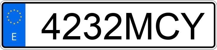 Numer rejestracyjny 4232MCY posiada MINI MINI