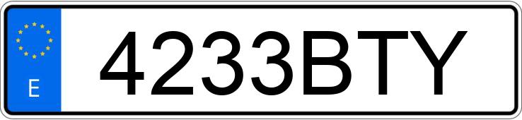 Numer rejestracyjny 4233BTY posiada FORD MONDEO