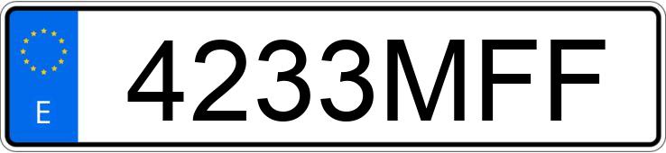Numer rejestracyjny 4233MFF posiada RENAULT TRAFIC