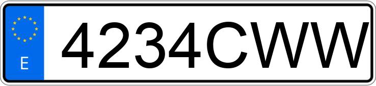 Numer rejestracyjny 4234CWW posiada BMW SERIE 5