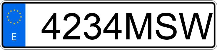 Numer rejestracyjny 4234MSW posiada AUDI A5 SPORTBACK Numer rejestracyjny 4234MSW posiada AUDI A5 SPORTBACK