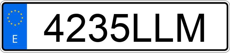 Numer rejestracyjny 4235LLM posiada MINI MINI