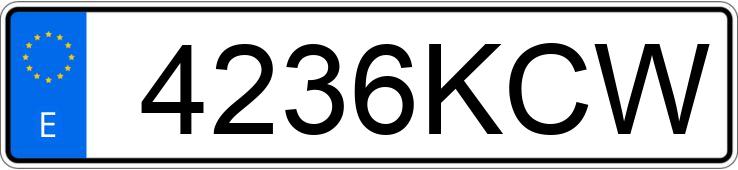 Numer rejestracyjny 4236KCW posiada MERCEDES C (203)