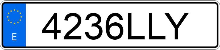 Numer rejestracyjny 4236LLY posiada FIAT 500