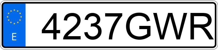 Numer rejestracyjny 4237GWR posiada OPEL ASTRA