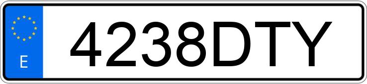 Numer rejestracyjny 4238DTY posiada VOLVO S80