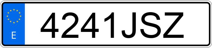 Numer rejestracyjny 4241JSZ posiada DS DS5