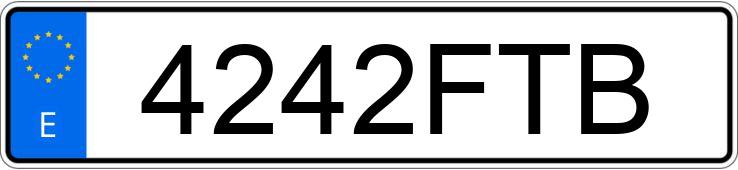 Numer rejestracyjny 4242FTB posiada SEAT IBIZA