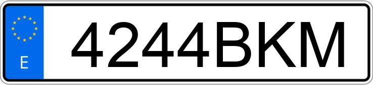 Numer rejestracyjny 4244BKM posiada MERCEDES E 300 (210)