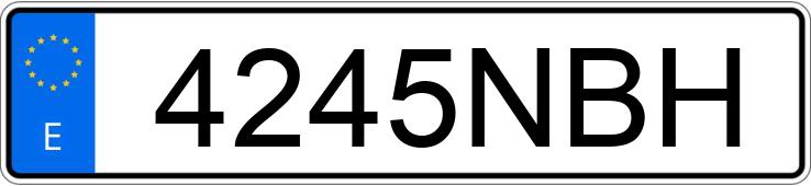 Numer rejestracyjny 4245NBH posiada FIAT 600