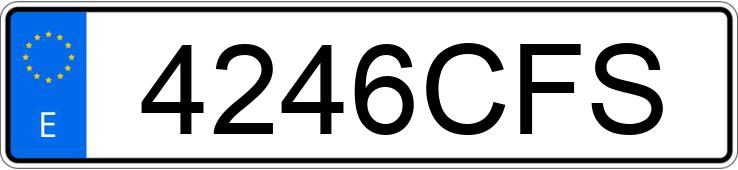 Numer rejestracyjny 4246CFS posiada SUBARU IMPREZA