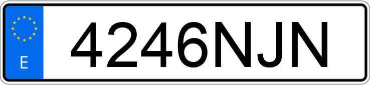 Numer rejestracyjny 4246NJN posiada FORD CUSTOM