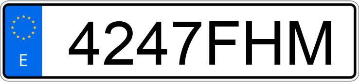 Die Registrierungsnummer 4247FHM hat SKODA OCTAVIA