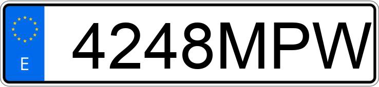Numer rejestracyjny 4248MPW posiada CUPRA LEON
