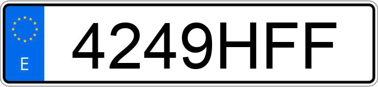 Numer rejestracyjny 4249HFF posiada DERBI RAMBLA