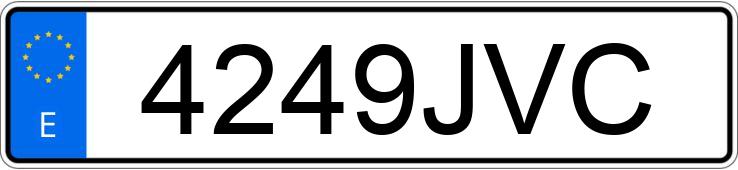 Numer rejestracyjny 4249JVC posiada TOYOTA RAV4