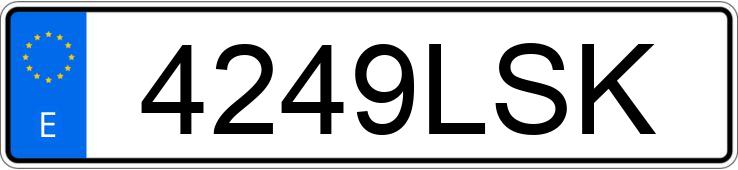 Numer rejestracyjny 4249LSK posiada YAMAHA NMAX