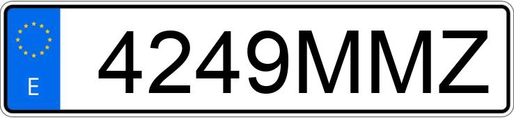 Numer rejestracyjny 4249MMZ posiada MAZDA MAZDA3