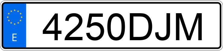 Numer rejestracyjny 4250DJM posiada MERCEDES C (203)