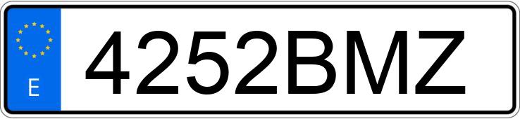 Numer rejestracyjny 4252BMZ posiada VOLKSWAGEN GOLF