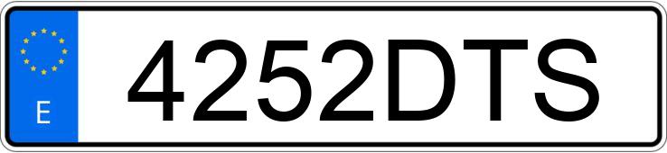 Numer rejestracyjny 4252DTS posiada OPEL ZAFIRA