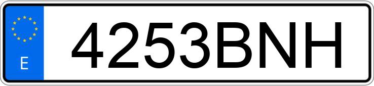 Numer rejestracyjny 4253BNH posiada PEUGEOT 206