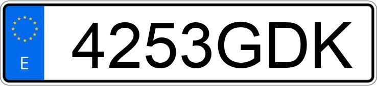 Numer rejestracyjny 4253GDK posiada MERCEDES C (204)