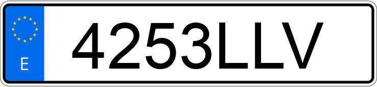 Numer rejestracyjny 4253LLV posiada VOLKSWAGEN GOLF