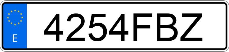 Numer rejestracyjny 4254FBZ posiada RENAULT CLIO