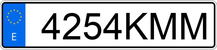 Numer rejestracyjny 4254KMM posiada VOLKSWAGEN GOLF