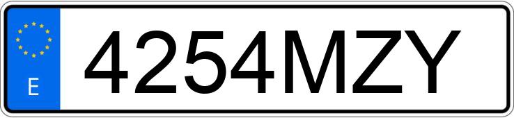 Numer rejestracyjny 4254MZY posiada VOLKSWAGEN CADDY