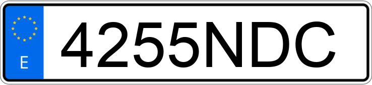 Numer rejestracyjny 4255NDC posiada PORSCHE 911